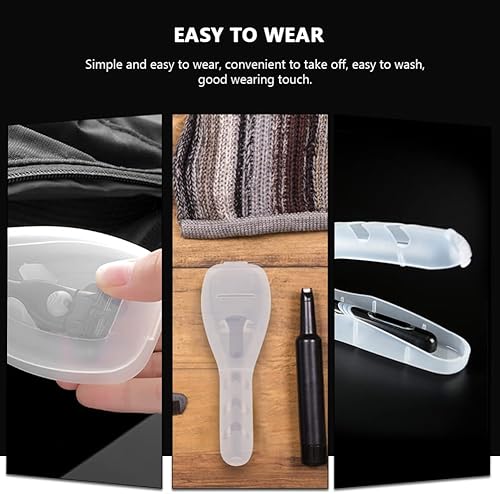 Miniatura 8 de Beaupretty Afeitadora eléctrica para hombre, 5 piezas, estuche de viaje de plástico transparente, caja de afeitadora de barba, organizadores de