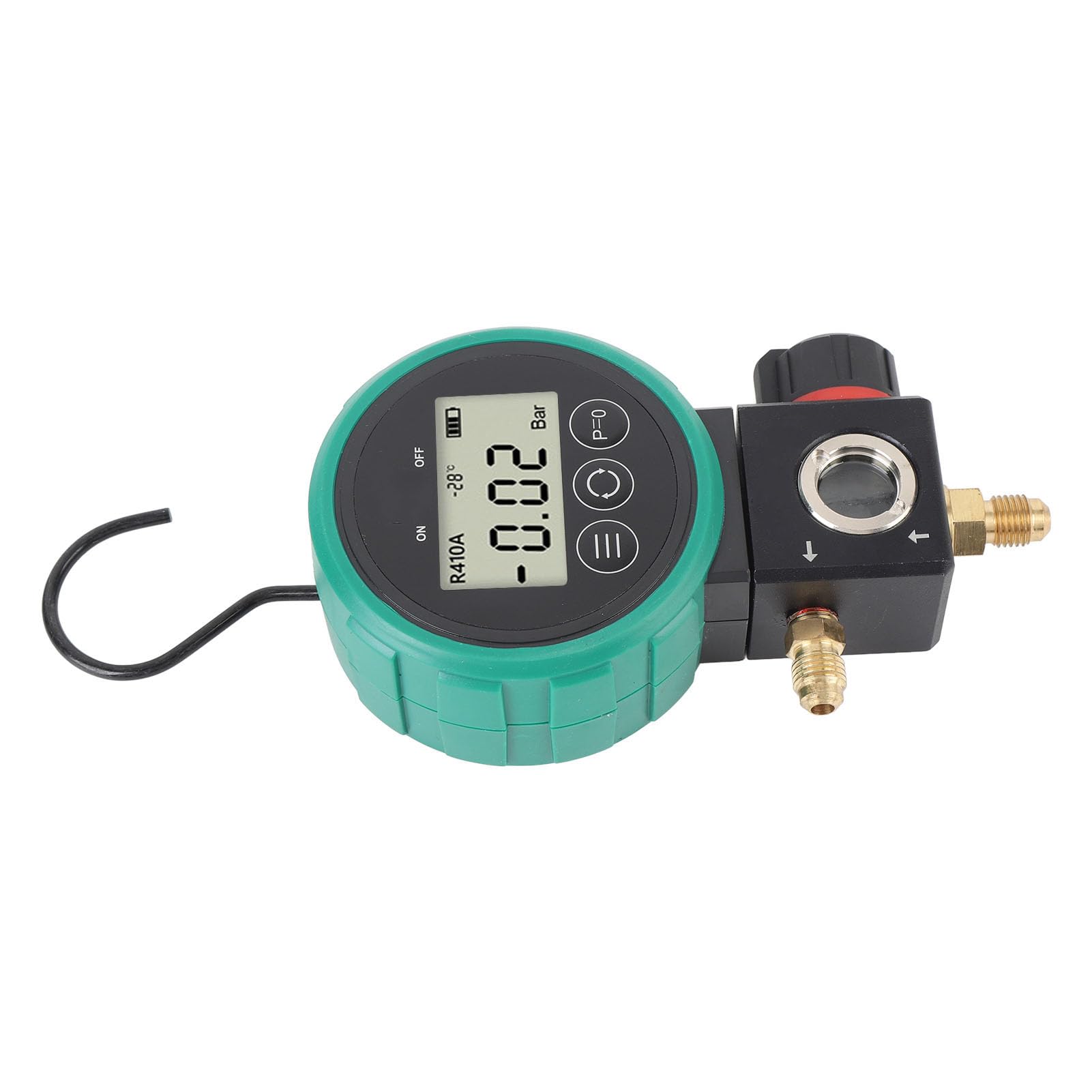 Keenso Probador de Medidor de Vacío HVAC Digital de Alta Precisión para Sistemas de Aire Acondicionado con Adaptador de Aleación de Aluminio ABS