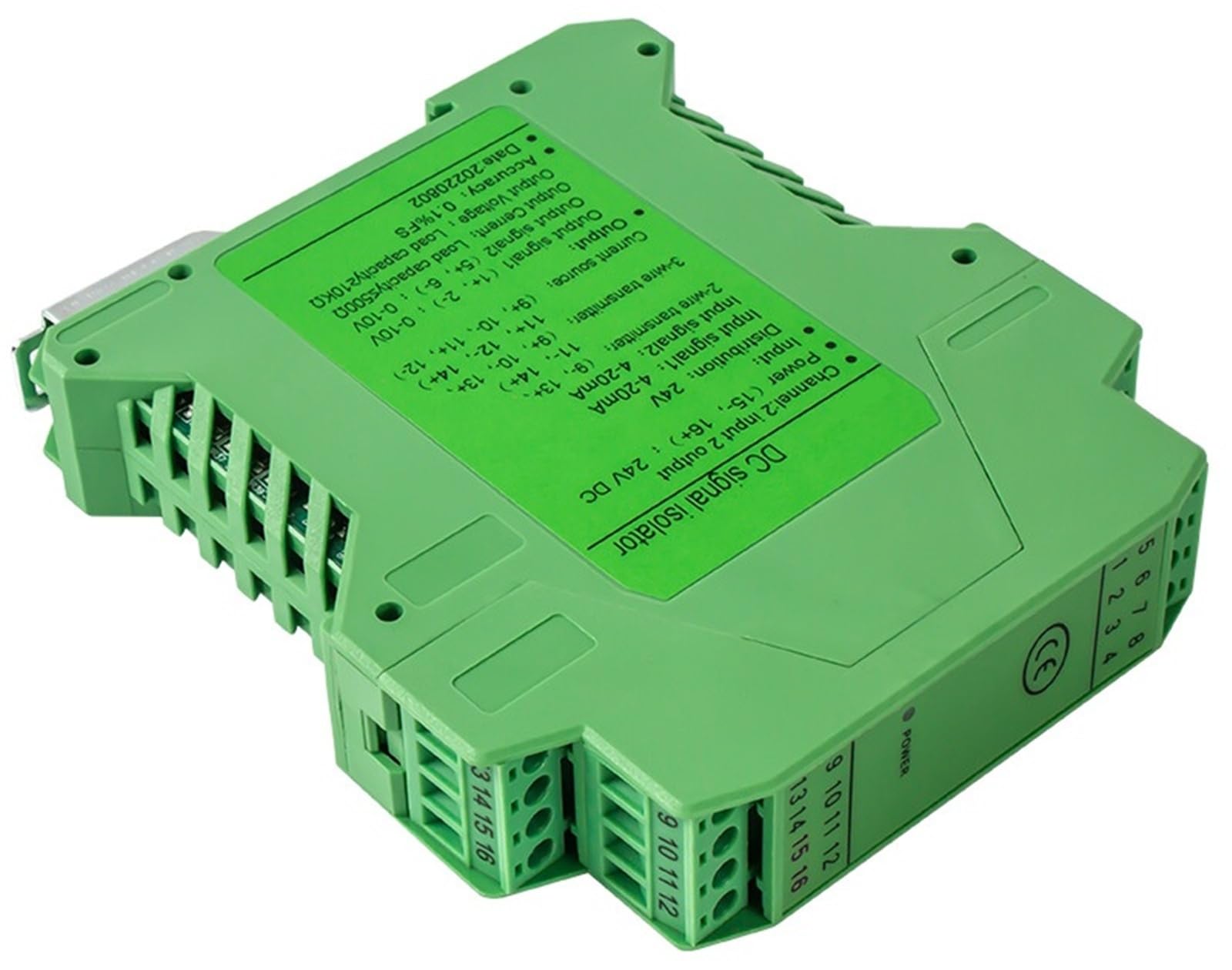 Séparateur de signal d'entrée analogique, isolateur de signal d'alimentation cc, signal 4-20mA 0-10V isolé