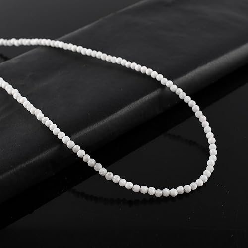 Miniatura 230 de Gargantilla de piedras preciosas naturales, cuentas redondas facetadas, joyería chapada en plata, cristales curativos, cumpleaños, hecho a mano