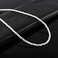 Vista 5 de Natural Moonstone Gemstones Choker Necklace, Faceted Rounds Beads, Silver Plated Jewelry, Healing Crystals, Birthday, Handamde, Minimalist, Women