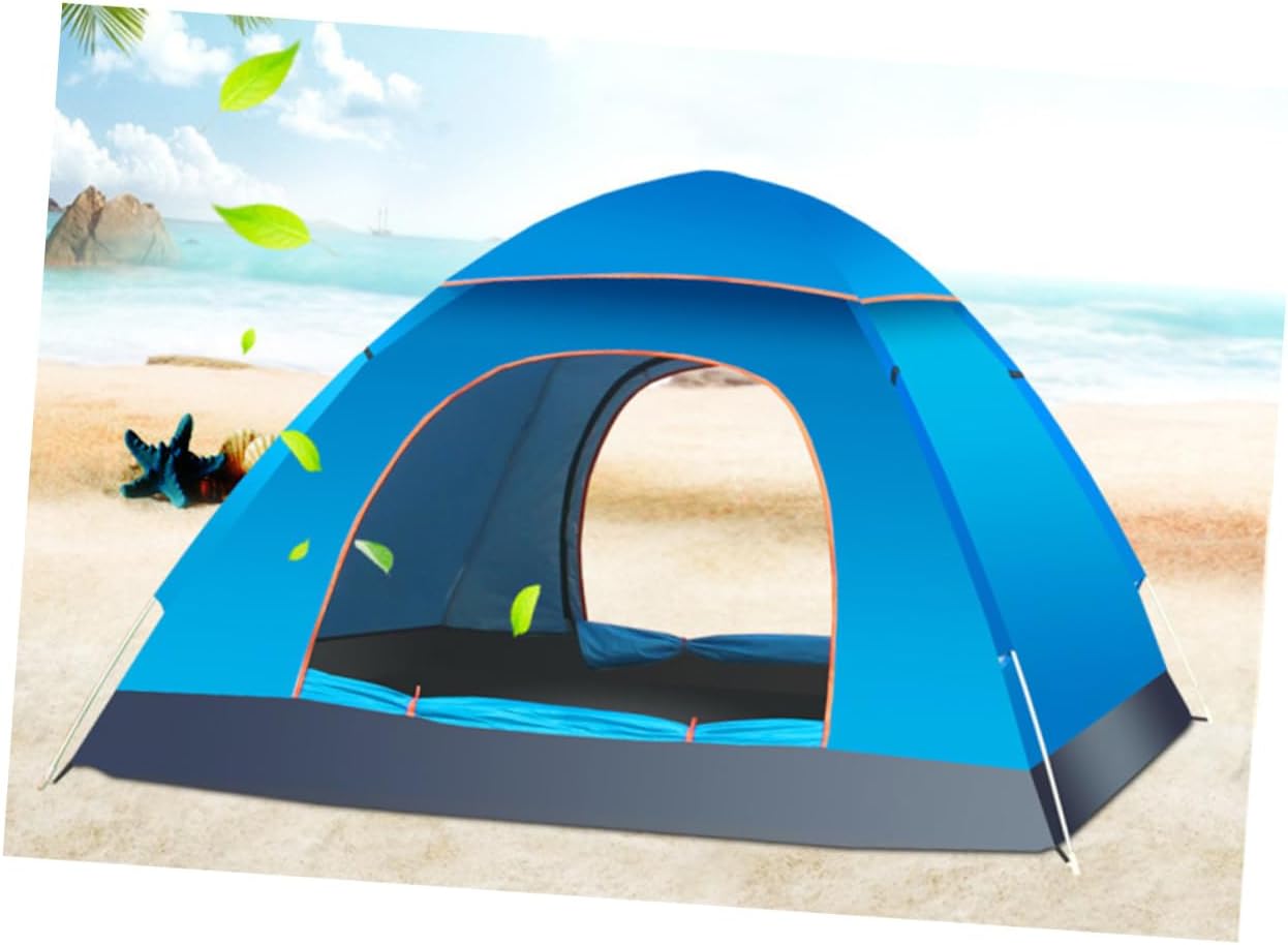 VANZACK Double Person Automatic Open Tent Family Beach Tent for Camping and Party Supplies Lightweight Design with Durable Fibre Poles and Ground
