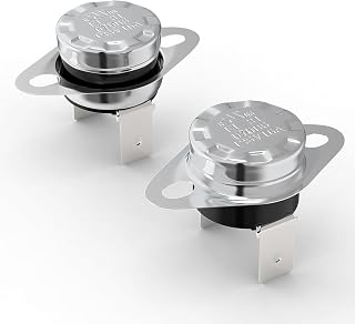 UL/CUL KSD301 Thermostat 125V 16A Thermal Cutoff Switch,70°C/158°F Off and 60°C/140°F On Normally Closed N.C, Auto Reset Bimetal Thermostat Fits GE microwaves, coffeemakers,Water heaters,2pcs