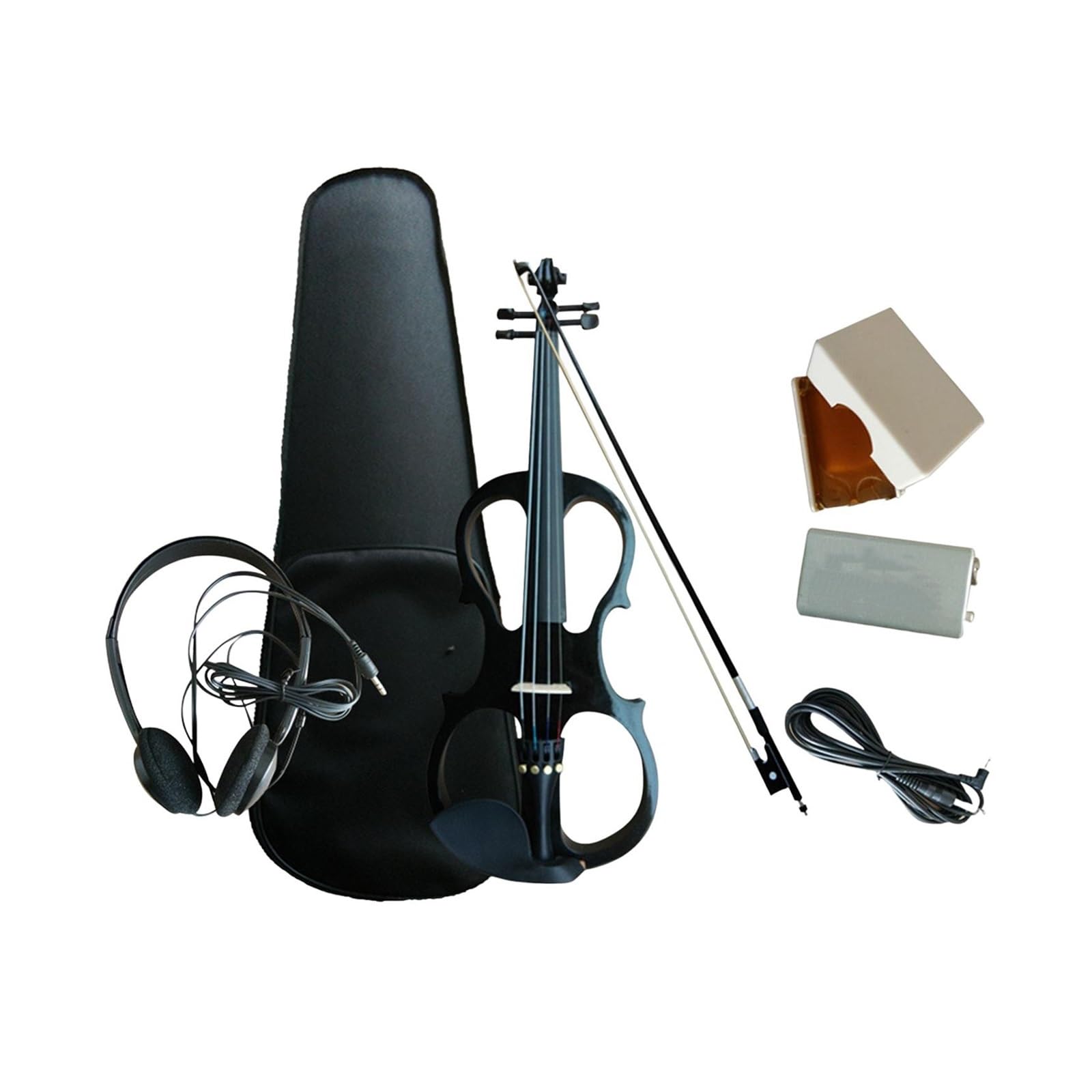 Violini Violino Elettrico 4/4 Arco per Violino Violino Elettronico per Amanti del Violino (Color : BK)