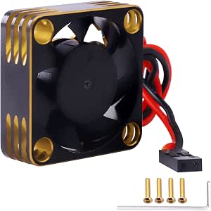 RC Car Twin Motor Cooling Fans - 30mm 28000rpm With Metal Heatsink For 3660 3650 540 Brushless Motors (1/10 1/8 Scale) - View #3