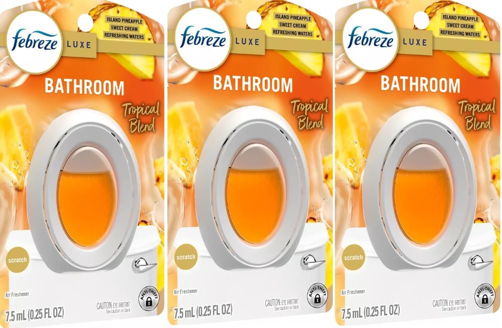 F.e.b.r.e.z.e Small Spaces Luxe Air Freshener- 0.25 fl oz (Pack of 3) (Pumpkin Roll)