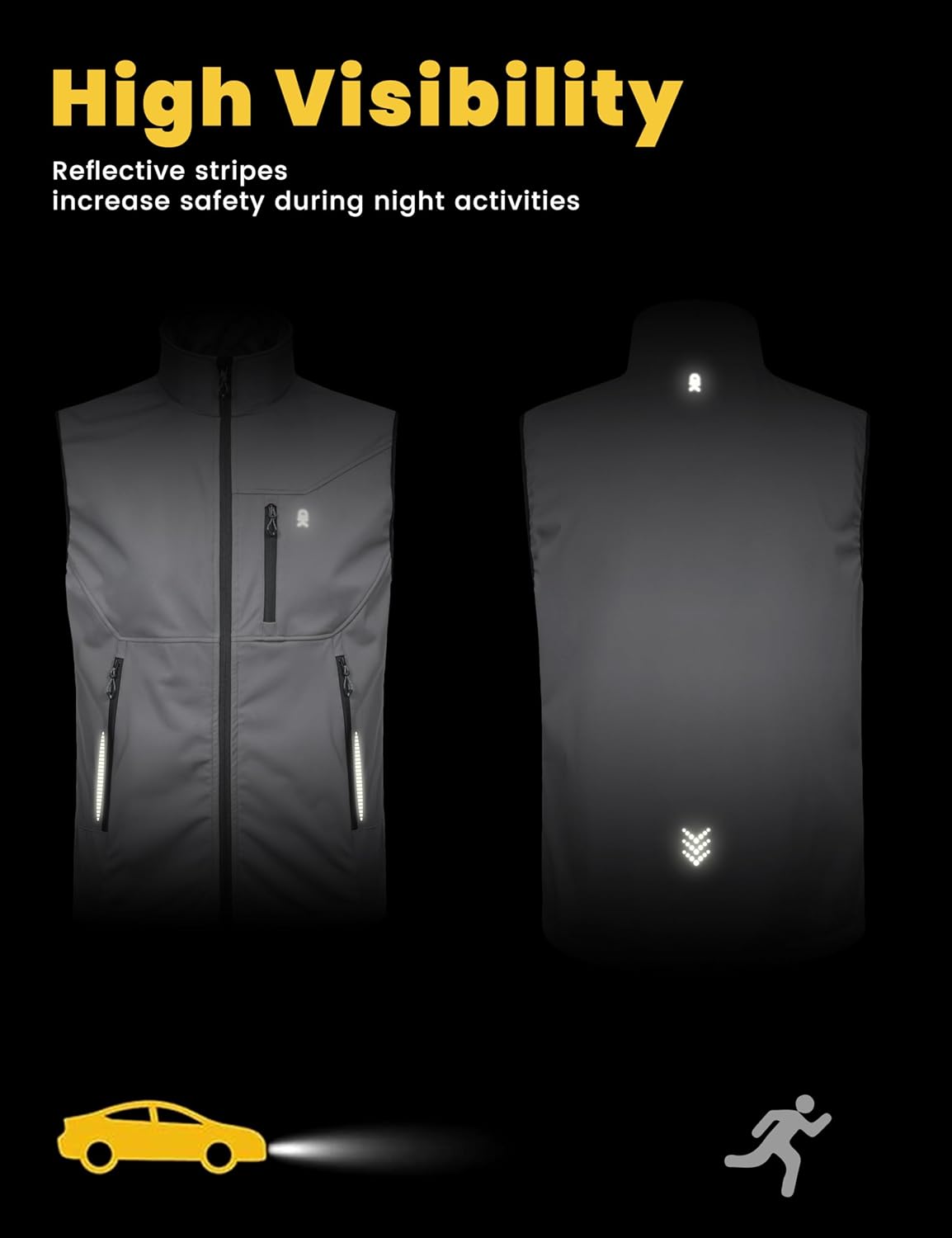 Little Donkey Andy Men's Lightweight Softshell Vest Windproof Sleeveless Jacket for Travel Hiking Running Golf - Image 4