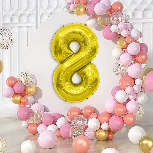 Miniatura 192 de Globo de números de 40 pulgadas, globos de números plateados, globo de número 2, globos de aluminio grandes de cumpleaños, fiesta de cumpleaños