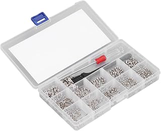 600Pcs Computer Screws, PC Screws Assortment Kit with Screwdriver Brush, Micro Flat Head M2 M2.5 M3, Universal Laptop and Hard Drive Disk Screw Set, Replacement for Motherboard, Laptop, SSD(Silver)