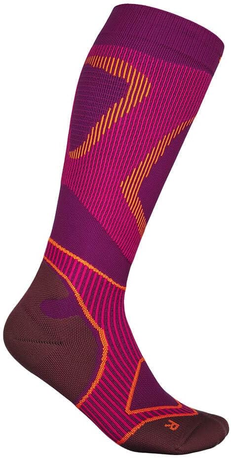 Bauerfeind Run Performance Compression Socks - Targeted Compression Zones - Increased Ankle Stability - Heel and Sole Relief for Running, Jogging, Walking & Sports (Women, Pink, 9.5-11, L)