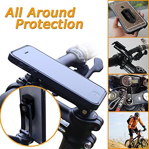 CYCWAY(TM) Adjustable Compact Cycling Cellphone Holders Stem Cap Mount with Aluminium Alloy Material Bike Mount for Smart Phones, GPS, Video Recorder.. (Black) (Black Cap)