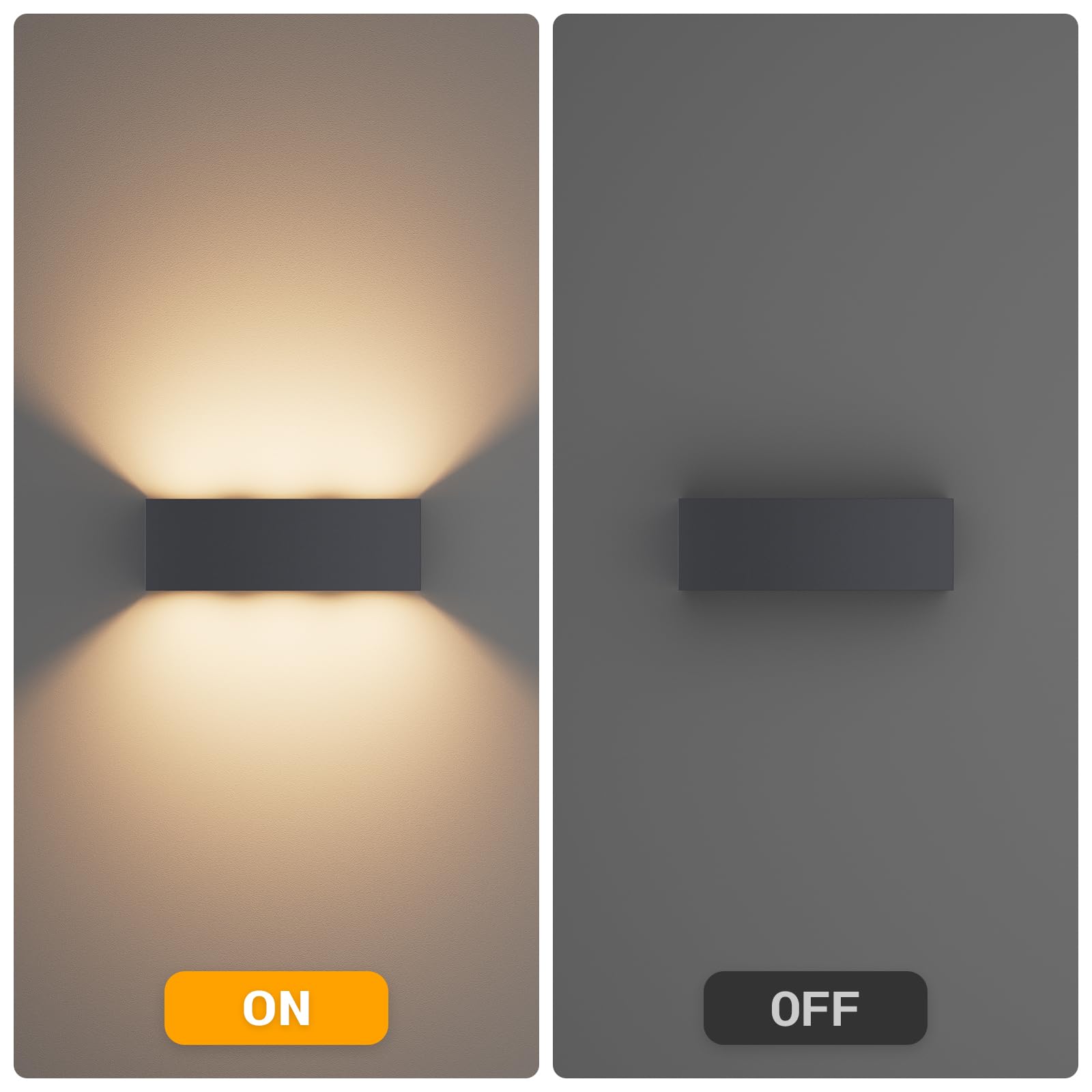 Klighten Applique da Parete per Interni/Esterni Bianco Caldo 3000K G9 Sorgente Luminosa Sostituibile, 27W Lampada da Parete Angolo del Fascio Regolabile Aplique IP54 Impermeabil (Antracite)