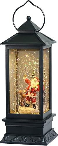 Miniatura 62 de Eldnacele - Linterna navideña musical, de globo, operada con baterías Muñeco de nieve