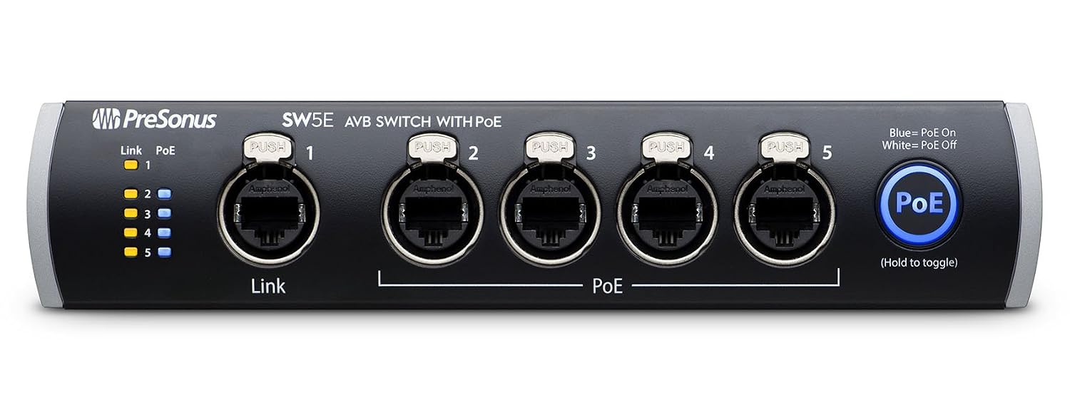 PreSonus SW5E 5-Port AVB Switch with PoE - Review, Price and Buying Guide