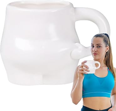 Cute Fat Belly Mug,Handmade Ceramic Belly Mugs Fat Mug Funny Coffee Mug,Unique Body Art Ceramic Mug,Funny Mugs