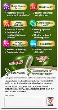 LABO Nutrition Mulbiotic Capsule, Organic Mulberry Leaf Extract + LactoSpore Probiotic & Fenumannan Prebiotic, for Healthy Carb Cravings Support, Vegetarian, Non-GMO