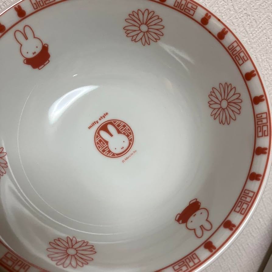 ミッフィースタイル中華食器どんぶりお花2個セット