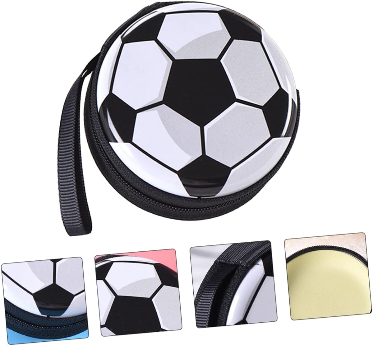 BESTOYARD 4pcs Creative Football Tinplate Coin Purses Random Change Bags for Snacks and Coins Lightweight and Storage for Boys and Girls and Parties