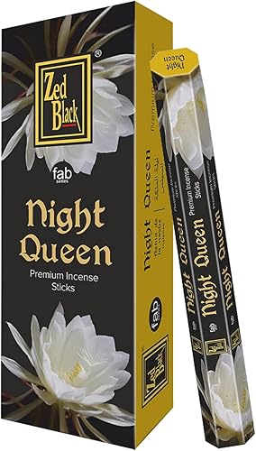 Miniatura 2 de ZED Black Night Queen - Varillas de incienso (20 varillas de incienso por caja y 6 cajas en el interior (total de 120 varillas) de alta calidad para