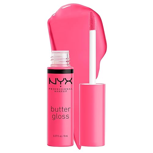 Miniatura 218 de NYX PROFESSIONAL MAKEUP Butter Gloss - Brillo de labios no pegajoso, tono marrón achocolatado (Ginger Snap)