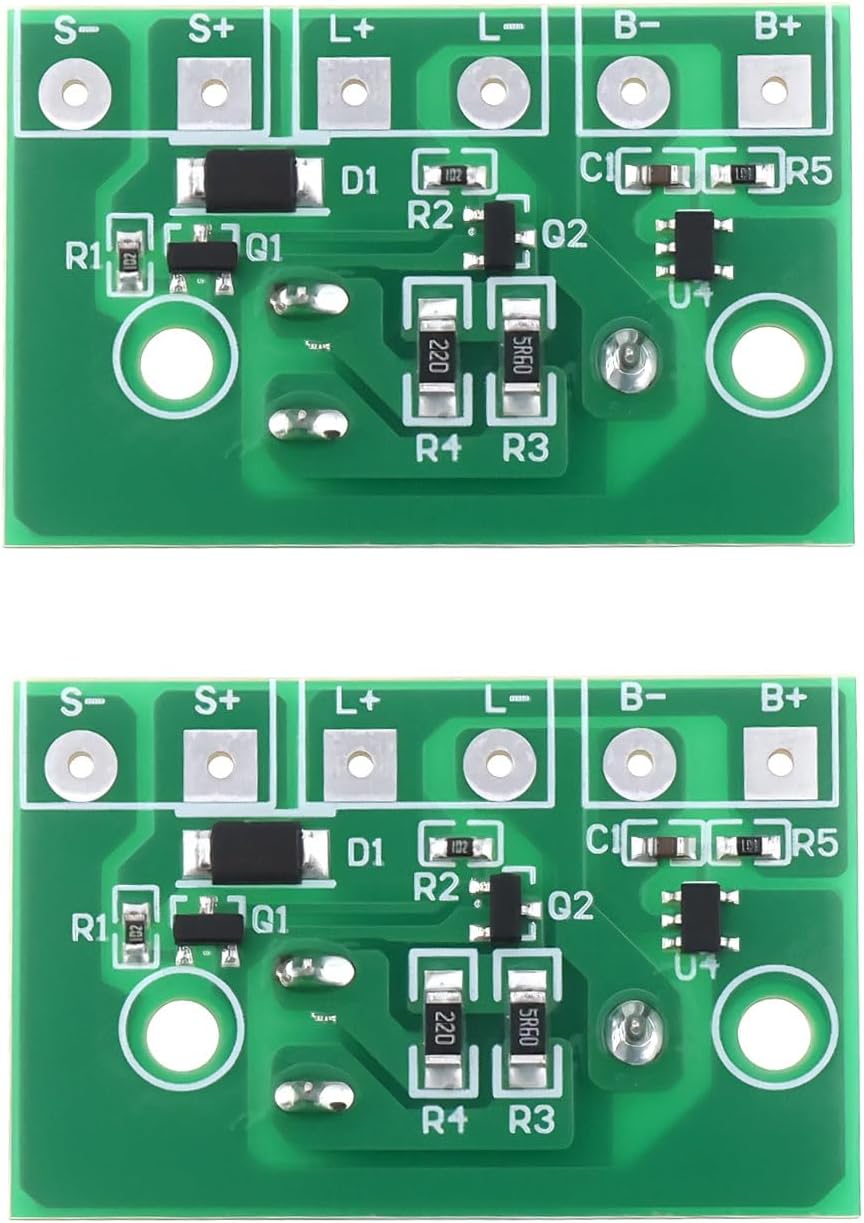 2Pcs 3.7V Solar Lamp Controller Module with Switch Suitable for Solar Lights