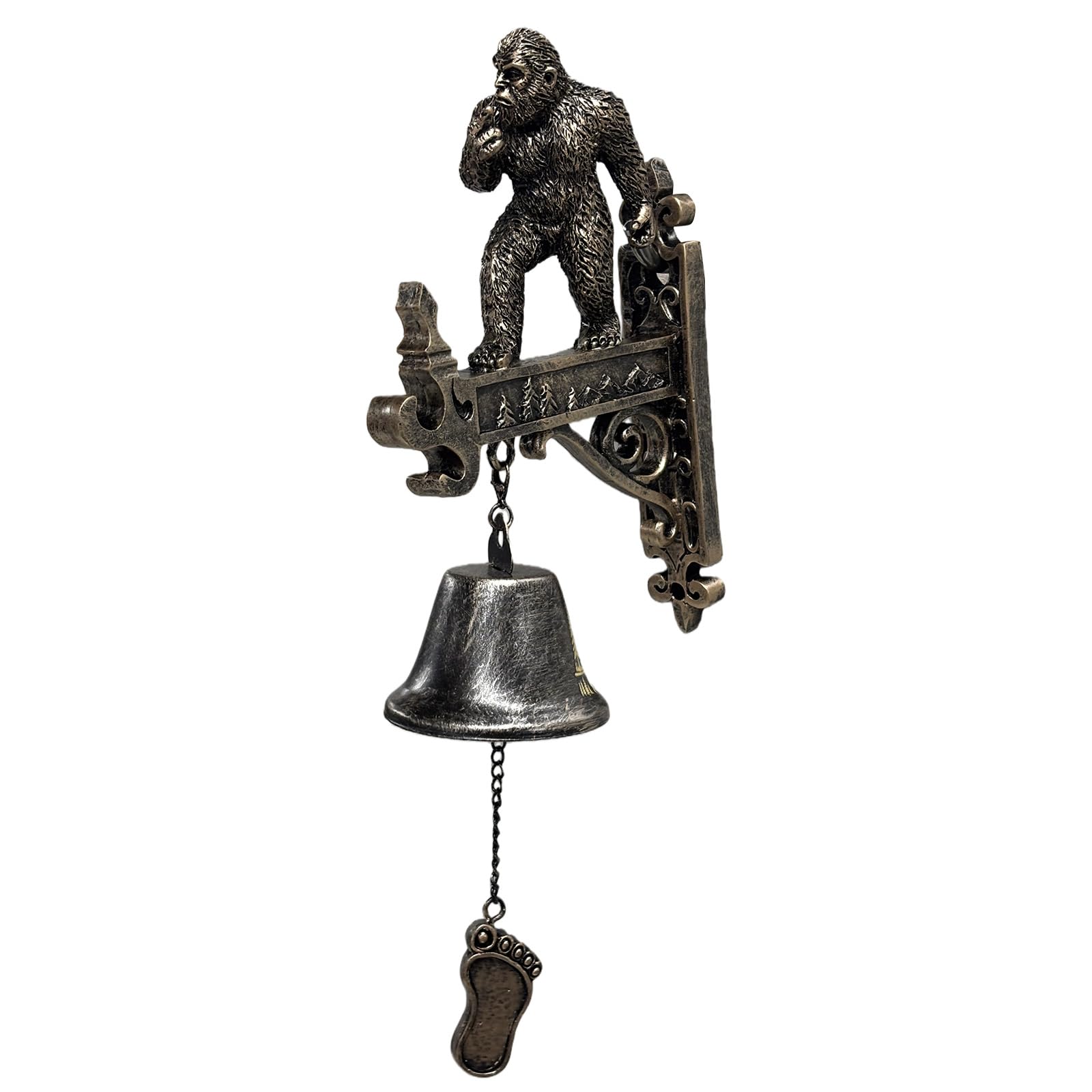 Sasquatch Mounted Farmhouse Welcome Bell for Porch Garden Home Entrance