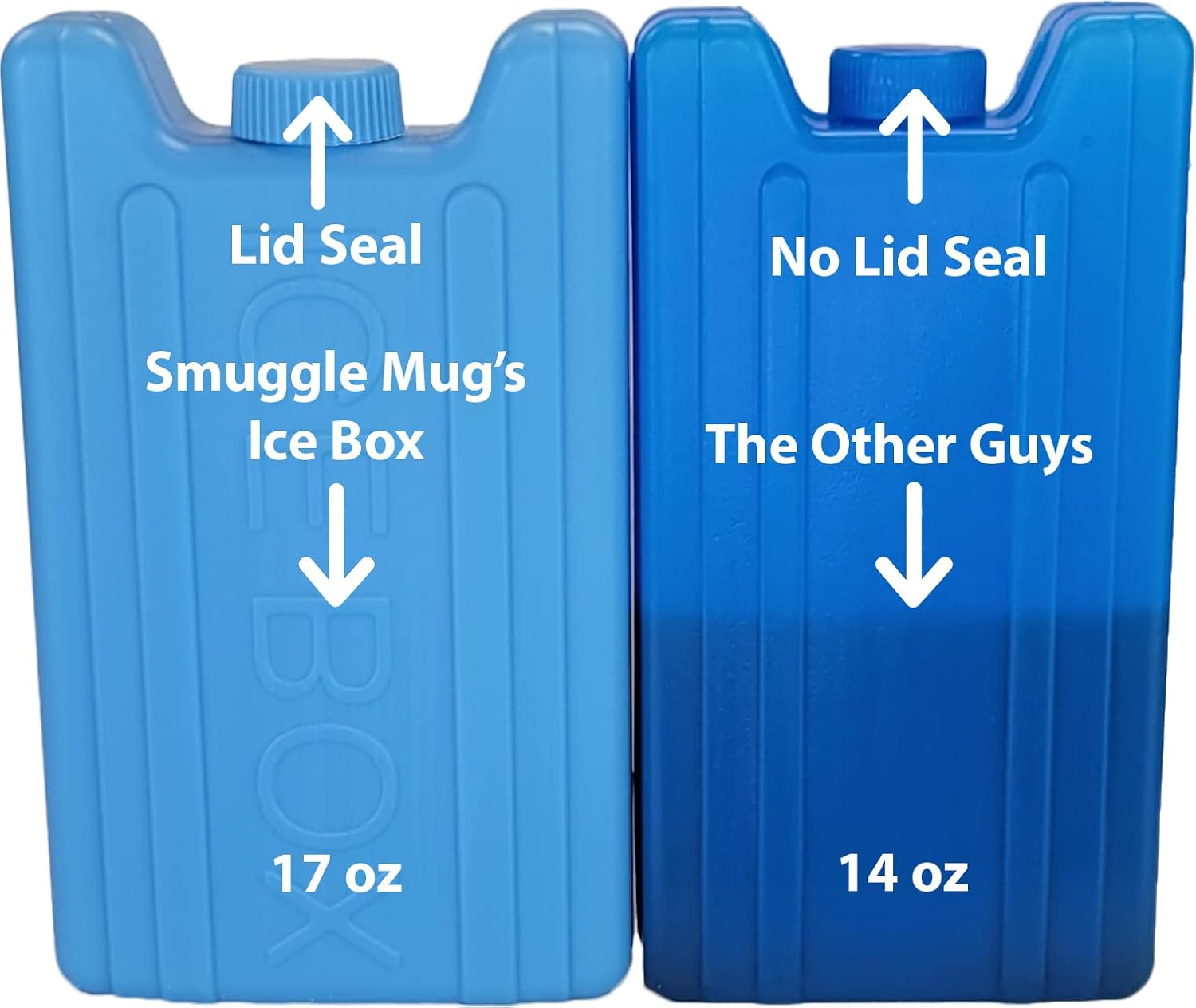 Hidden Alcohol Flask By Smuggle Mug | Ice Box Cooler Design | Disguised Container for Liquor | Concealed Bottle to Hide Booze | Cruise Containers for Travel (2 Pack)