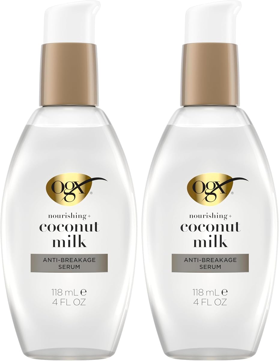 Nourishing + Coconut Milk Anti-Breakage Serum, 4 Fl Oz (Pack of 2)