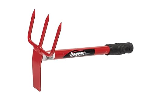 Kenyon Mattock de cultivo de acero ProGrade 41222 con horquilla cultivadora de 3 pulgadas de ancho y cabezal de plantación de 1.25 pulgadas, 14