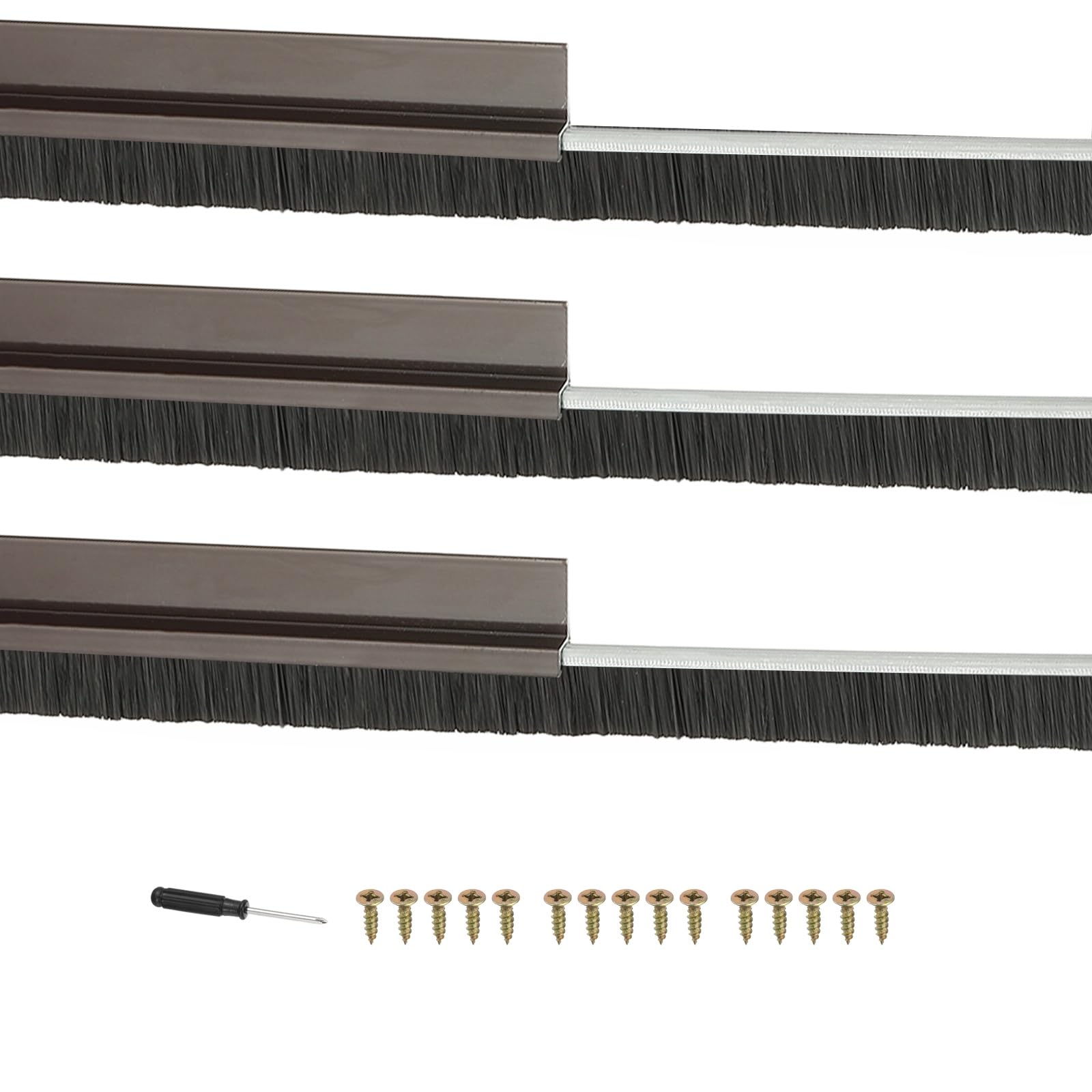 PATIKIL Door Brush Sweeps 0.59" Bristles x 39.37" Long