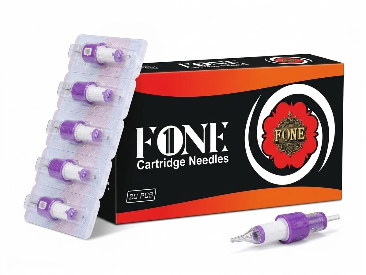 FONE Tattoo Cartridge Needles -1207RS (20 PCS)| Professional Disposable Sterile Round Liner Cartridge Needles for Tattoo Machine-picture-29
