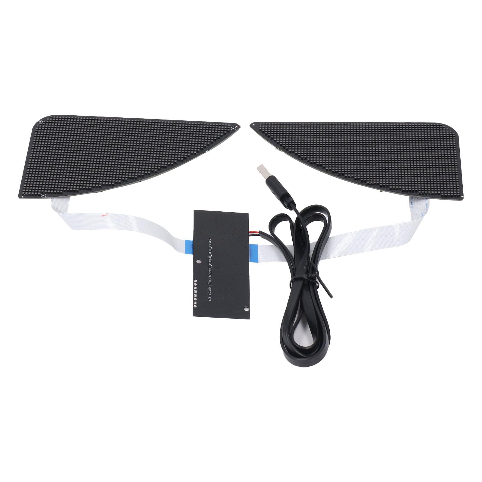 Alomejor Señal LED Programable con Forma de Ojo, Pantalla de Desplazamiento Digital Flexible y Fresca para Mochila y Coche, Matriz de Puntos de 32x64