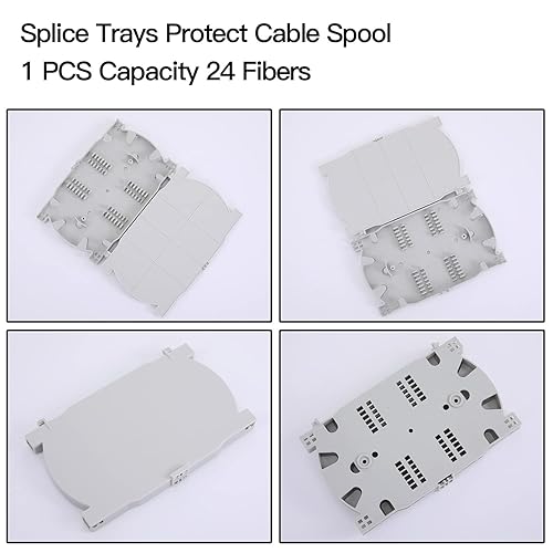 Miniatura 8 de GESD Caja de montaje en rack LC-OS1 de 12 puertos dúplex de 24 puertos + bandejas de empalme de cables de fibra Kit LC-UPC monomodo (incluye coleta