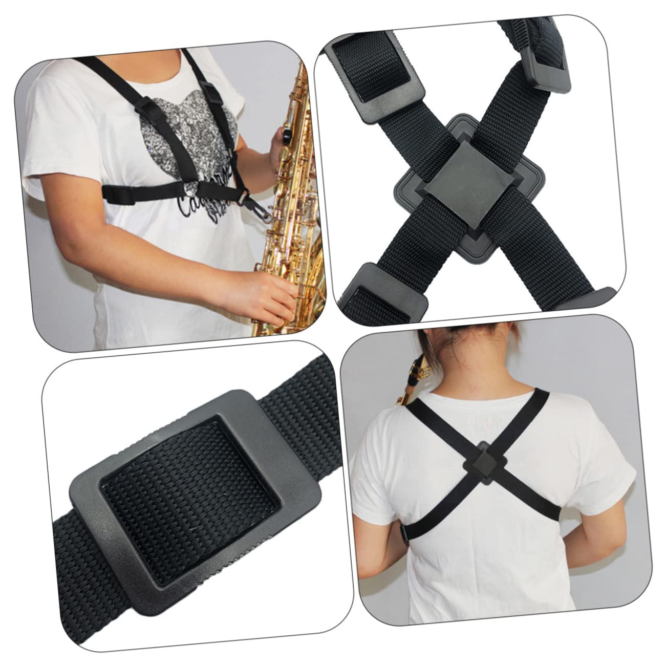 TOYANDONA 3pezzi Cinghia Per Saxofono Regolabile Tracolla Comoda e Versatile Accessorio Per Strumenti Musicali Per Adulto e Materiale Resistente e Durevole