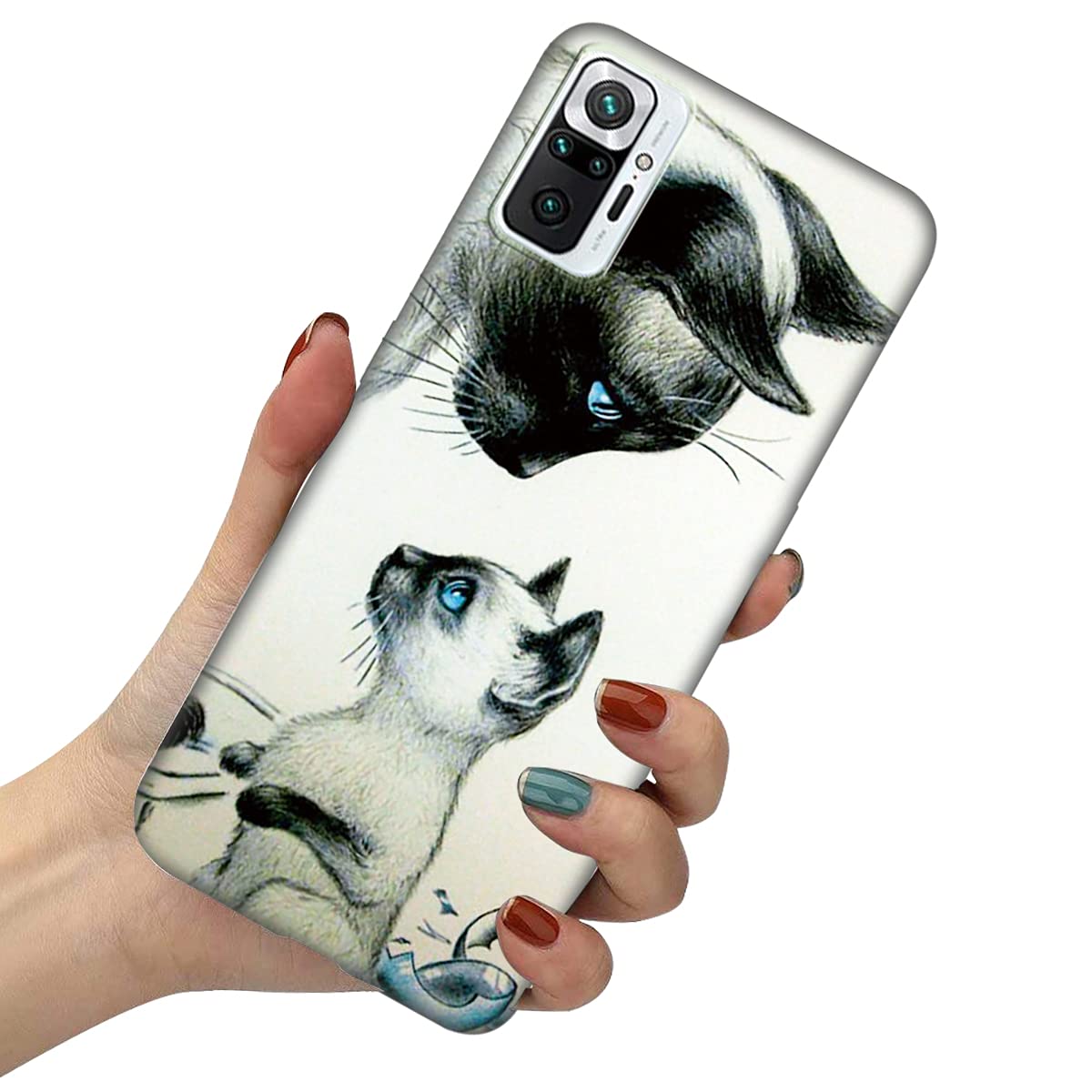 DiaryTown Cover per Xiaomi Redmi Note 10 5G Silicone Morbida, Nero Cover Redmi Note 10 5G Custodia con Disegni Animale Case Sottile TPU Antiurto Bumper Cellulare Protettiva Cover, Cane Lupo