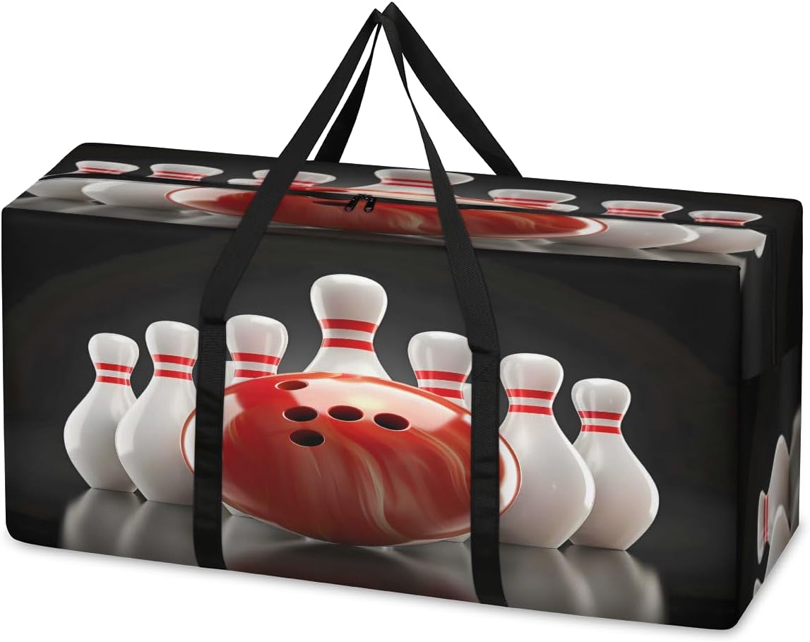 Bowling Ball Sports Heavy Duty Extra Large Moving Bags, XXL Storage Totes Moving Boxes Space Saving Packing Bags