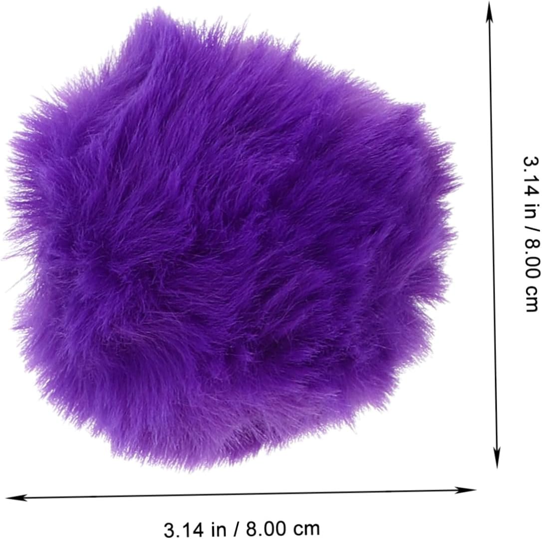 Beatifufu 50pcs Colorful Plush Rabbit Hair Balls Soft Pom Poms for DIY Hat Clothes Shoe Accessories Decorative Craft Balls in Yellow Purple Blue Pink Rosy Creative Sewing Supplies