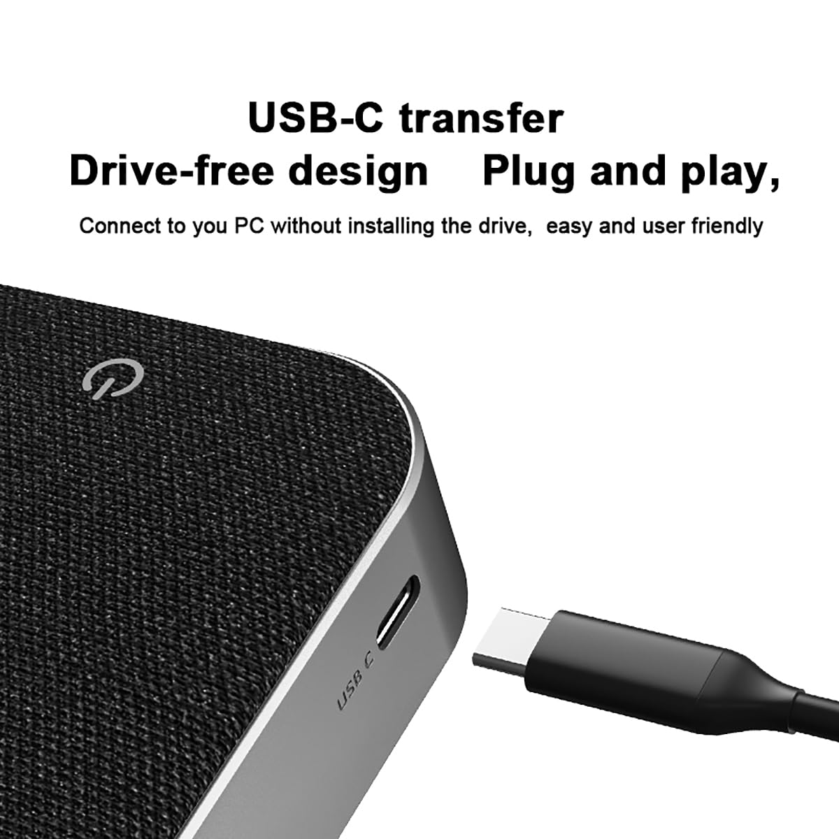 eppfun Altoparlante per Conferenze Bluetooth, con 4 microfoni cancellazione del rumore, Compatibile con Zoom, Teams, Skype, Home Office