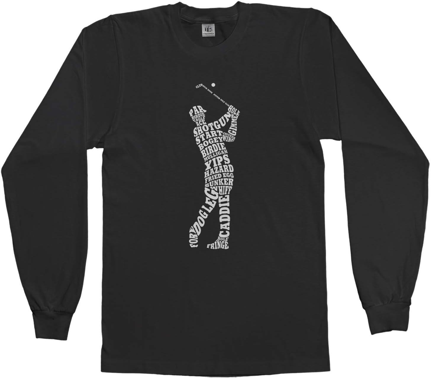 Threadrock Big Boys' Golfer Typography Golf Lover Youth Long Sleeve T-Shirt