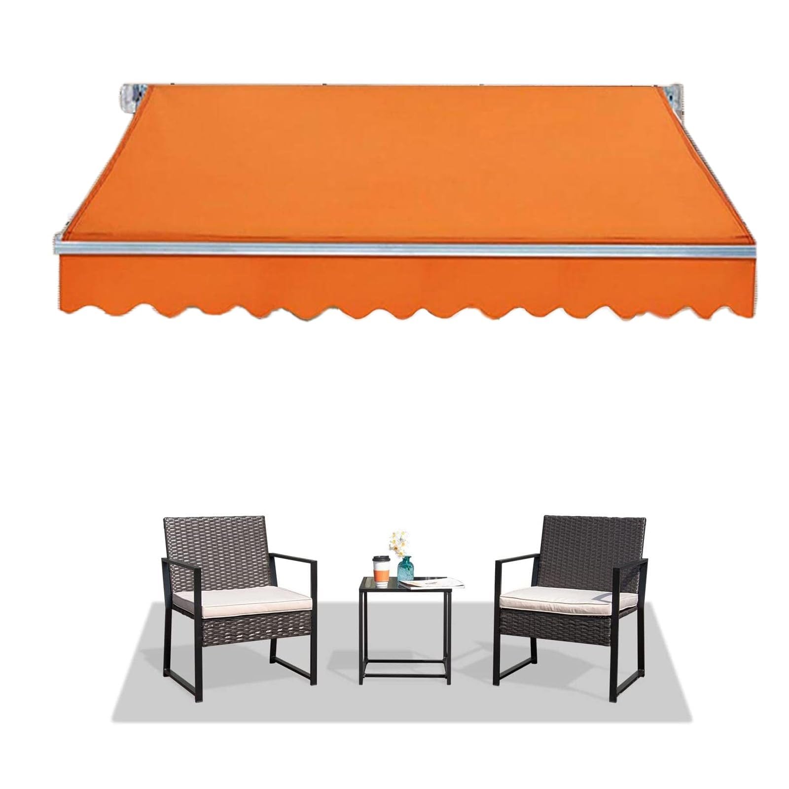 Tela de repuesto para toldo de patio 2,5x2,1m impermeable de poliéster 280g