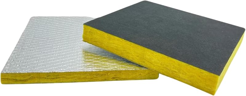 F&L Johns Manville Duct Insulation Panels – 1" to 2" Thick, 24"x24" and 24"x48" – HVAC Thermal Fiberglass Insulation for Sheet Metal Duct Systems R4, R6 & R8 Ductboard (1-1/2in x 24in x 24in)