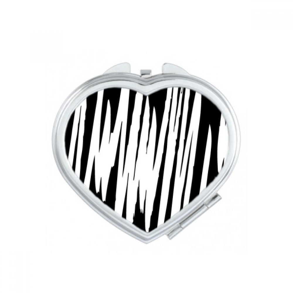 Miroir de poche compact ligne irrégulière texture brushwork maquillage