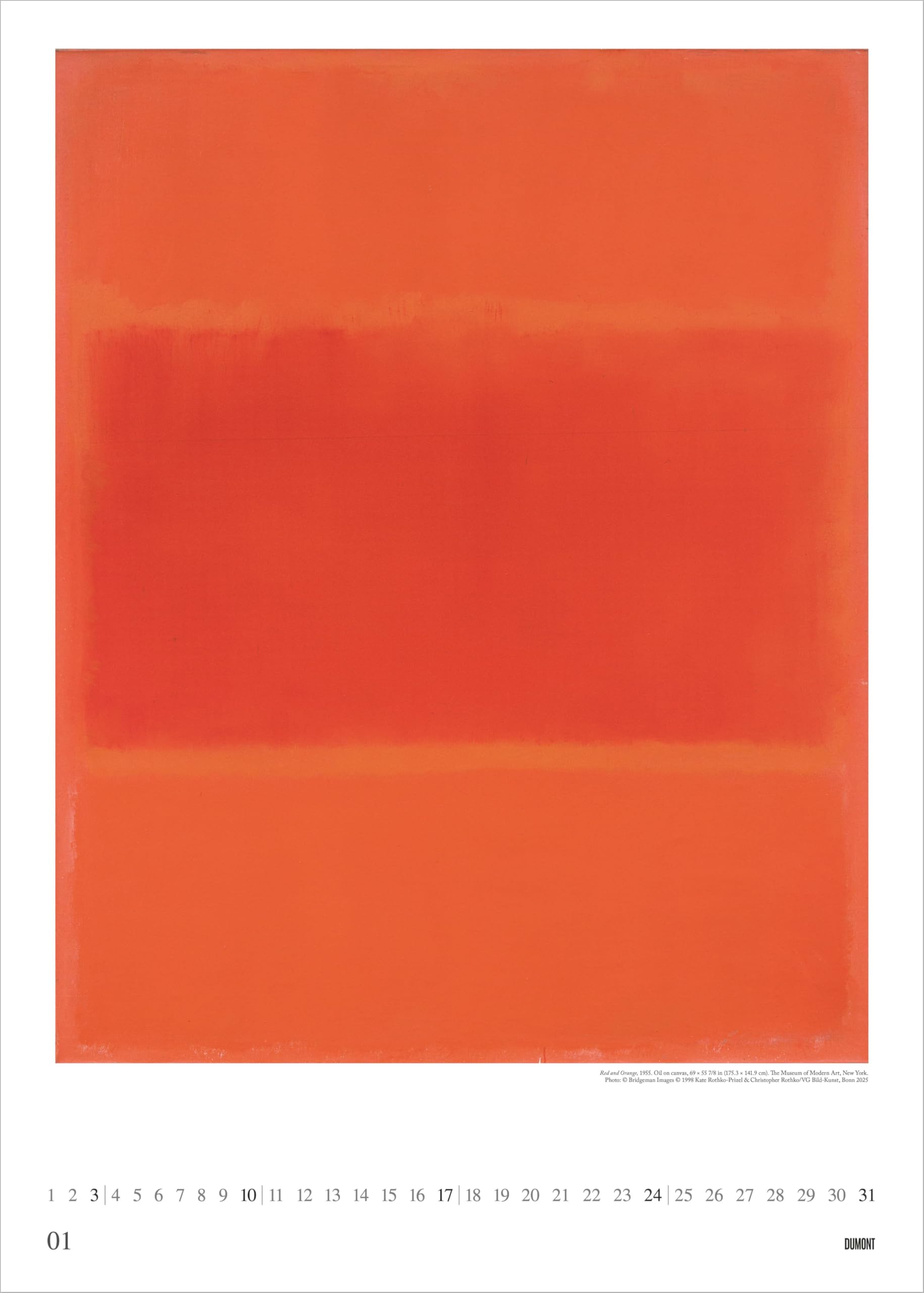 Mark Rothko 2027: Kunstkalender 50x70 cm mit Meisterwerken des Abstrakten Expressionismus und sprachneutralem Kalendarium