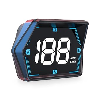 BY-J HUD Heads Up Display for Cars, Universal Digital GPS Speedometer LED Display Overspeed Alarm Fatigued Driving Alert,USB Cable Plug and Play for All Vehicle