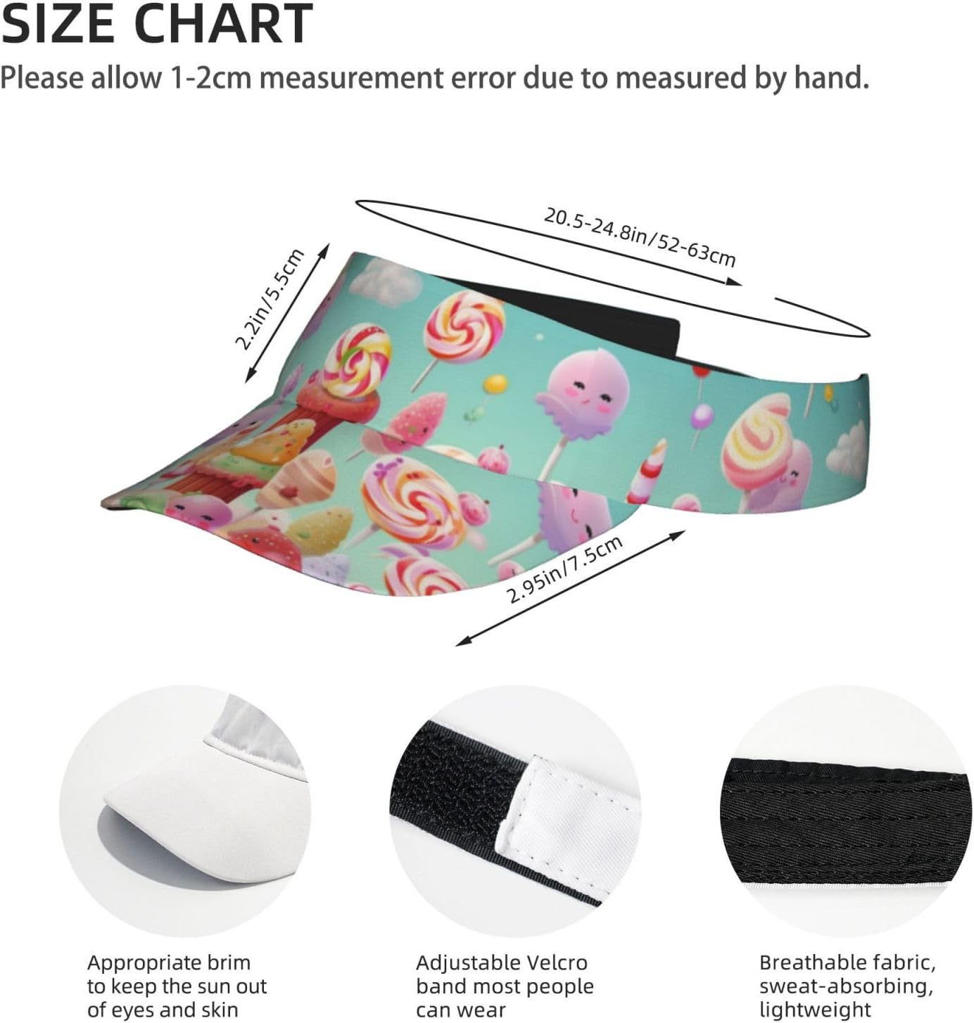 Christmas Snowmans Sun Visor Hat for Women Men Outdoor Sports Golf Visor Beach Travel Tennis Cap