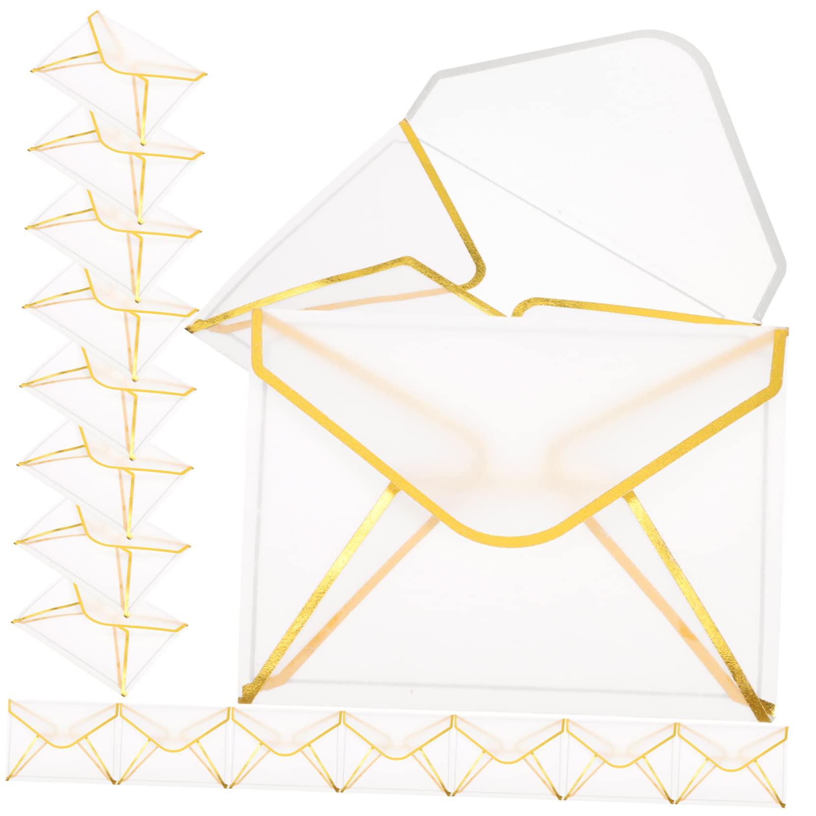TEHAUX 80pezzi Buste Vintage Trasparenti Per Inviti Matrimoni e Feste Eleganti Envelopes Per Biglietti Di Compleanno e Occasioni Speciali Carta Di Alta Qualità Per Cerimonie e Eventi