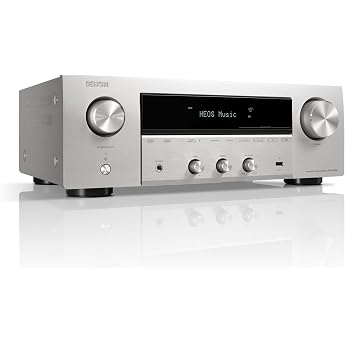 Denon DRA-900H 2.2-Channel 145W 8K AV Amplifier with HEOS Built-in - Silver | Dual channel amplifier, 8K home theater, HEOS&reg; 
