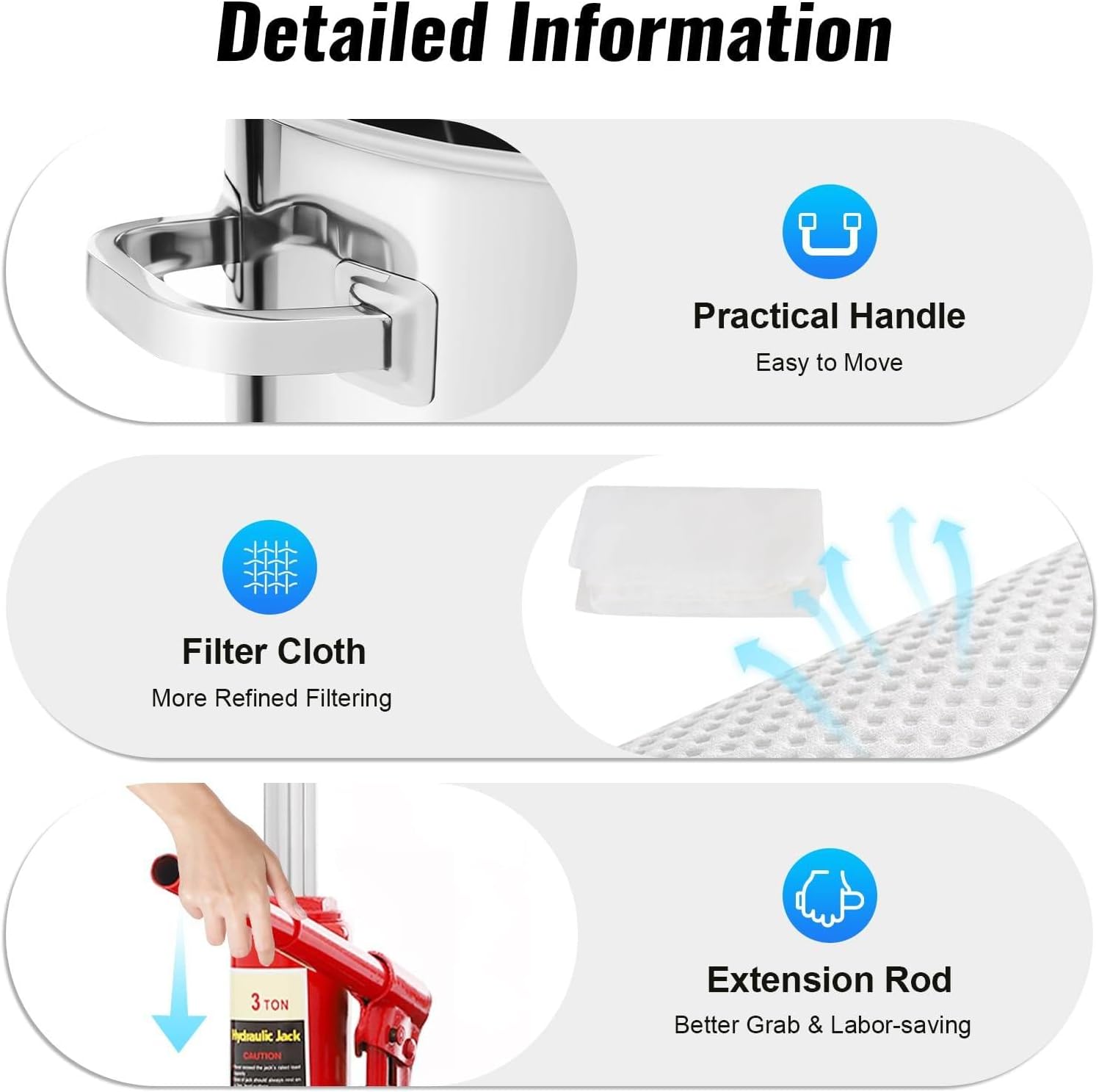 304 Stainless Steel Hydraulic Wine Press Machine, 12/22/36L Fruit Juicer with Hydraulic Jack & Sanitary Tray for Home Brewing, Durable & Efficient Fruit Press