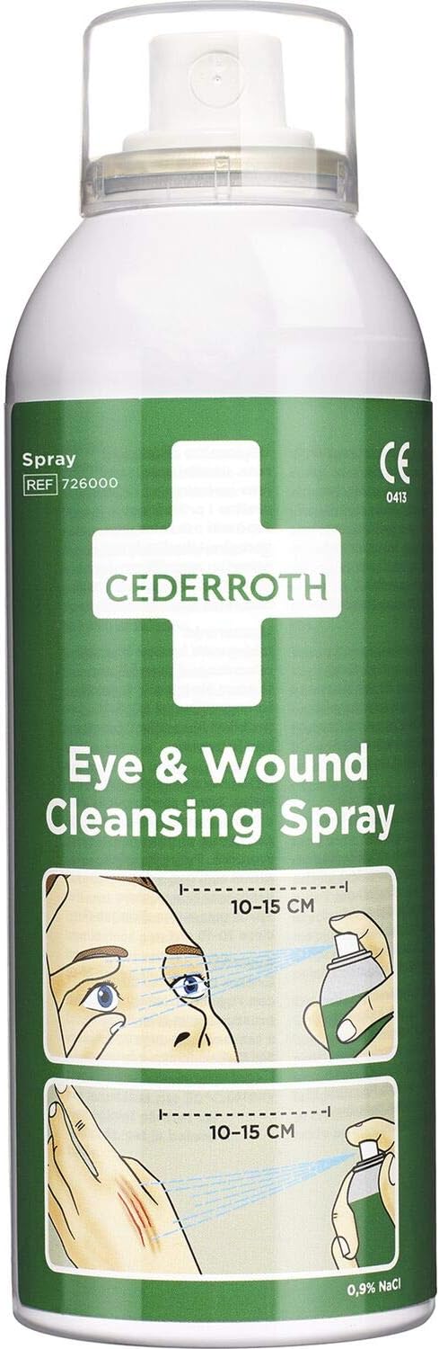 V Safety Salvequick Cederroth Eye and Wound Cleansing Spray, 150 ml Safety Sign