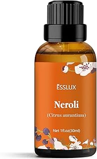 Neroli Essential Oil, ESSLUX Aromatherapy Essential Oils for Diffuser, Massage, Soap, Candle Making, Perfume, 30 ml